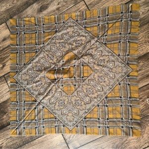 Manlio plaid lightweight wool scarf